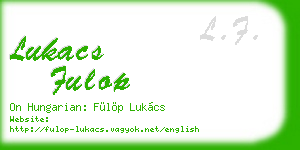 lukacs fulop business card