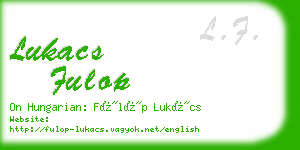 lukacs fulop business card